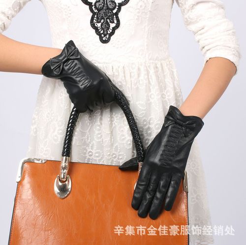 秋冬新潮流 女士真皮触控屏手套，厂价批发暖护时尚